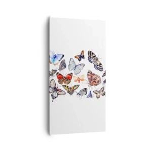 Obraz na plátně - Krajkový, barevný roj - 65x120 cm