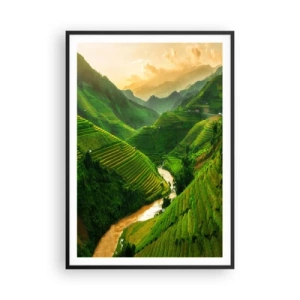 Plakát v černém rámu - Vietnamské údolí - 70x100 cm