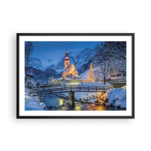 Plakát v černém rámu - Duch Vánoc - 70x50 cm