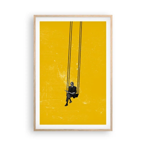 Plakát v rámu světlý dub - Den jako každý jiný - 61x91 cm