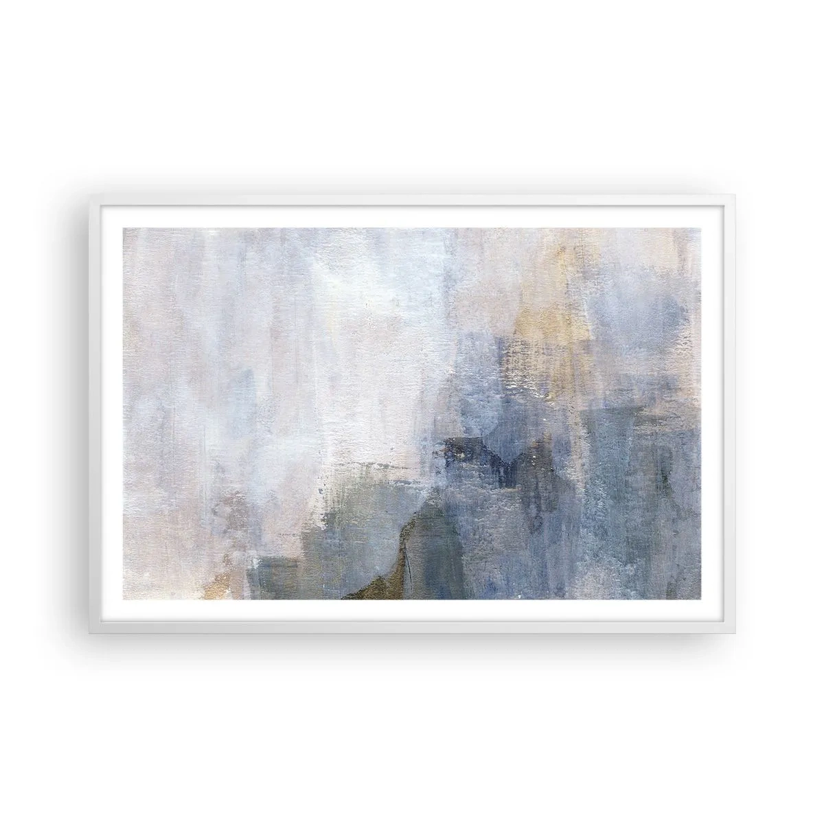 Plakát v bílém rámu - Tóny a akordy barev - 91x61 cm