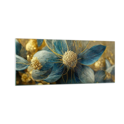 Obraz na skle - Rozkvést zlatem - 100x40 cm