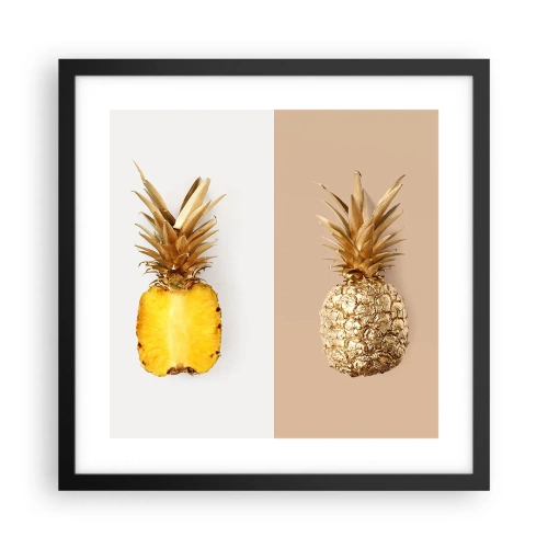 Plakát v černém rámu - Ananas pro nás - 40x40 cm