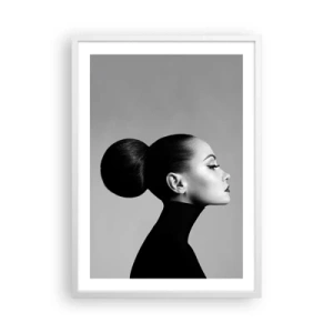 Plakát v bílém rámu - Moderní Nefertiti - 50x70 cm