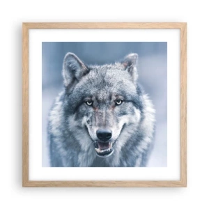 Plakát v rámu světlý dub - Přijmete tuto výzvu? - 40x40 cm