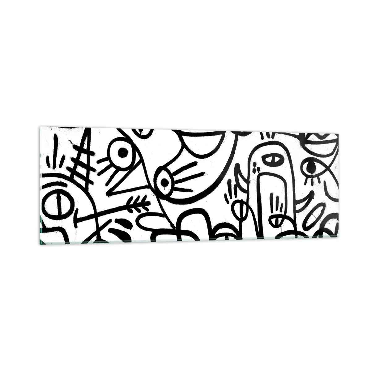 Obraz na skle - Tváře a přeludy - 90x30 cm