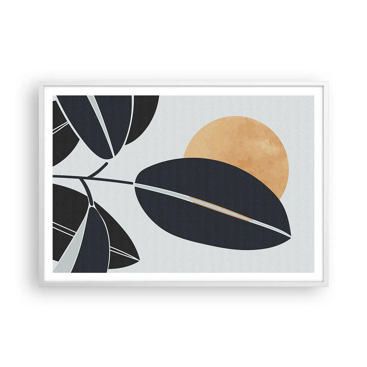 Plakát v bílém rámu - Den horkého léta - 100x70 cm