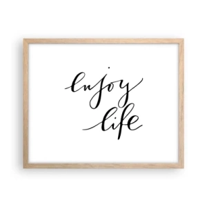 Plakát v rámu světlý dub - Není co dodat… - 50x40 cm