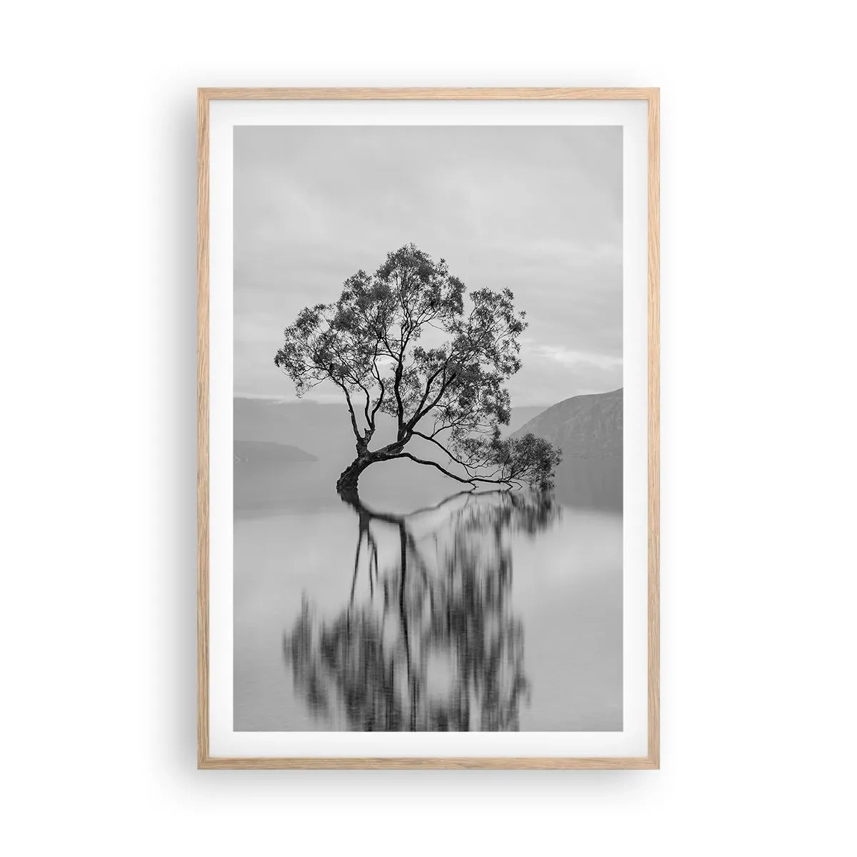 Plakát v rámu světlý dub - Existuje taková země - 61x91 cm