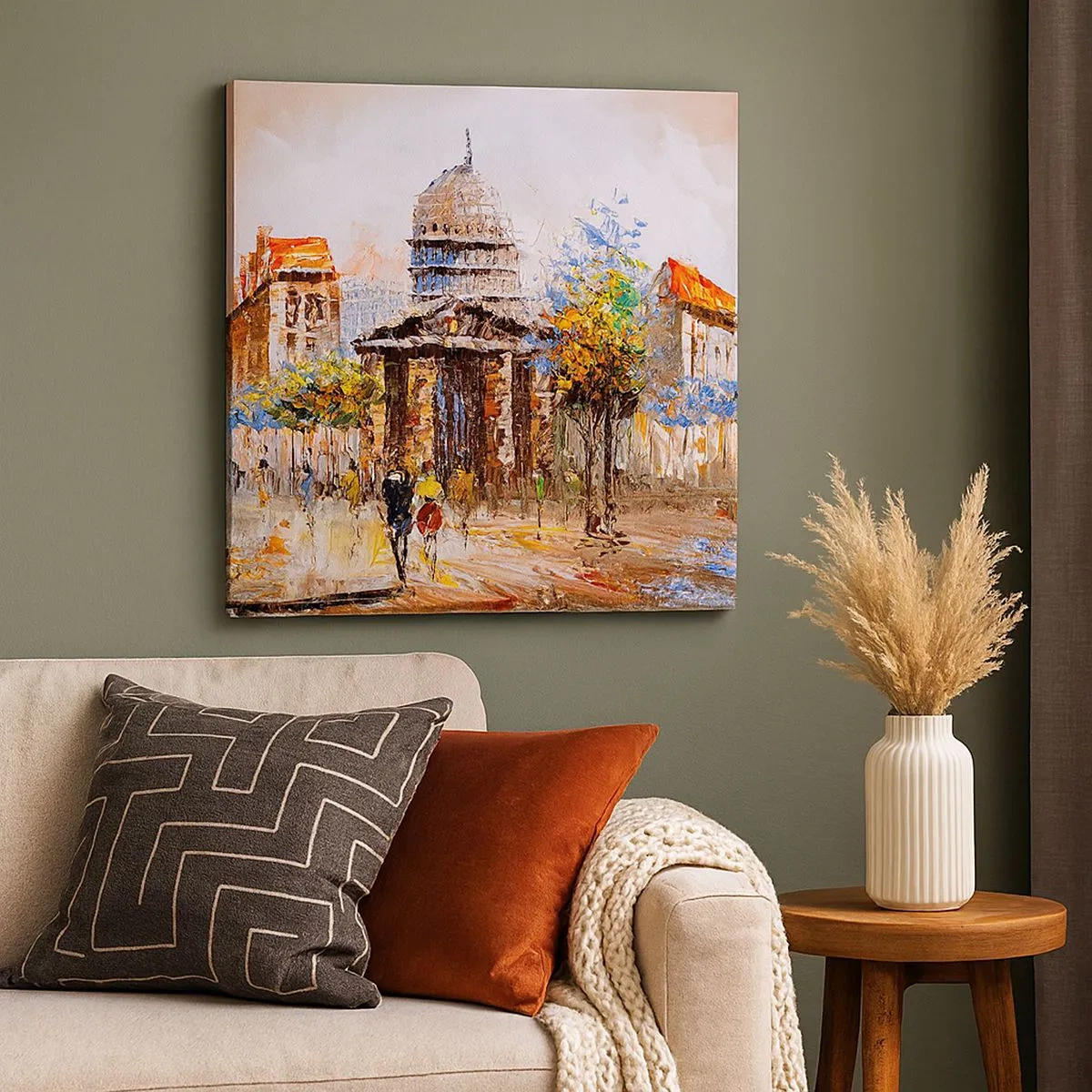 Obraz na plátně - Pařížská procházka - 30x30 cm