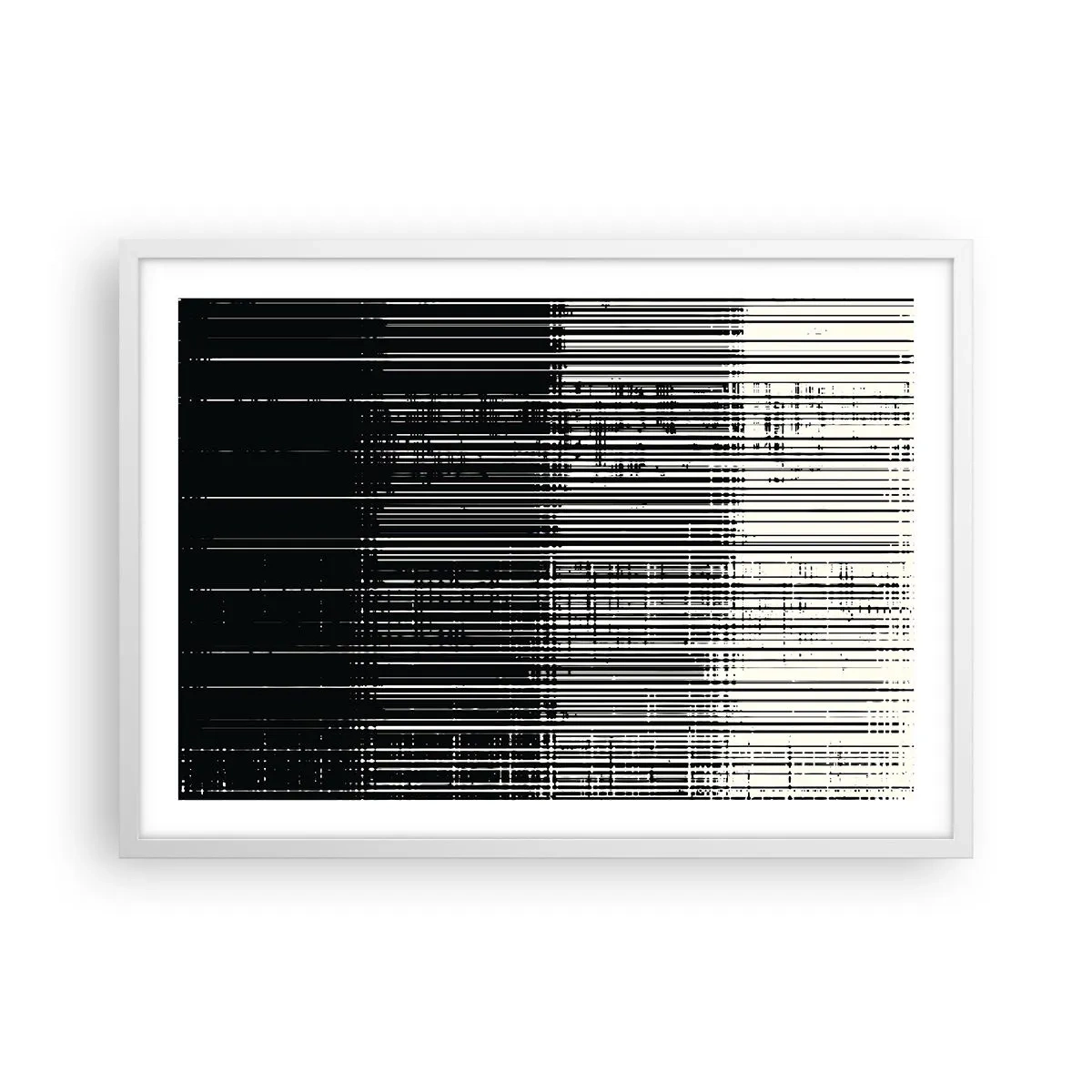 Plakát v bílém rámu - Vlny a vibrace - 70x50 cm