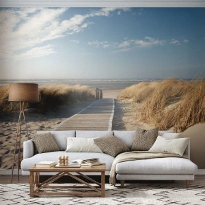Fototapeta Premium Sand - Za dunou, v šumění trávy - Krajina, Moře, Pláž - 100x70 cm