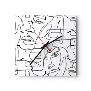 Nástěnné hodiny - Ve spletených emocích - 30x30 cm