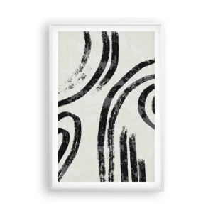 Plakát v bílém rámu - Napůl zastavený - 61x91 cm