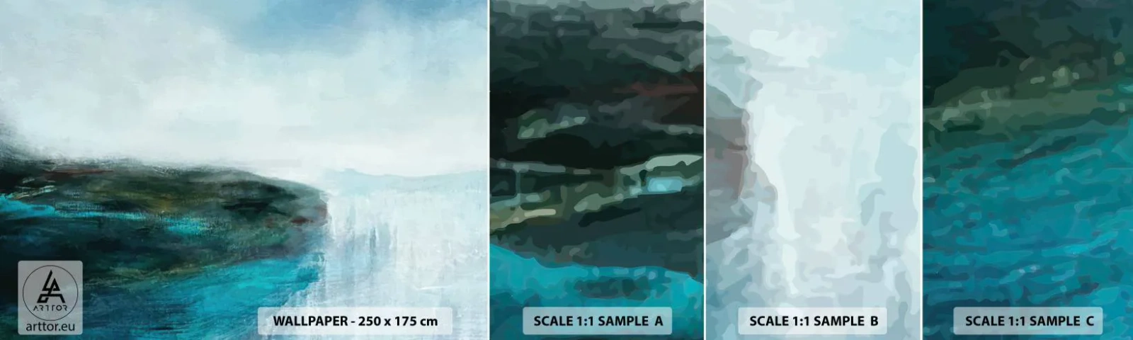 Fototapeta Vzorek Standard Eco - Námořní abstrakce - Abstrakce, Moderní, Moře - 100x30 cm