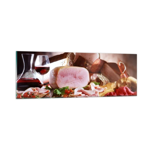 Obraz na skle - Kulinární snění s karafou - 90x30 cm