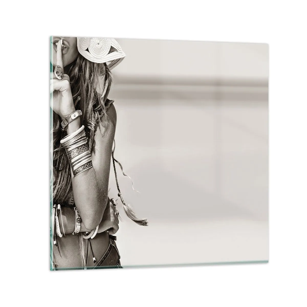 Obraz na skle - Jako dívka - 40x40 cm
