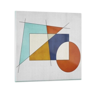 Obraz na skle - Abstrakce: modernistická zábava - 30x30 cm