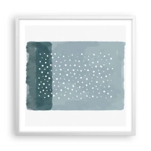 Plakát v bílém rámu - Pěstováno na modři - 60x60 cm