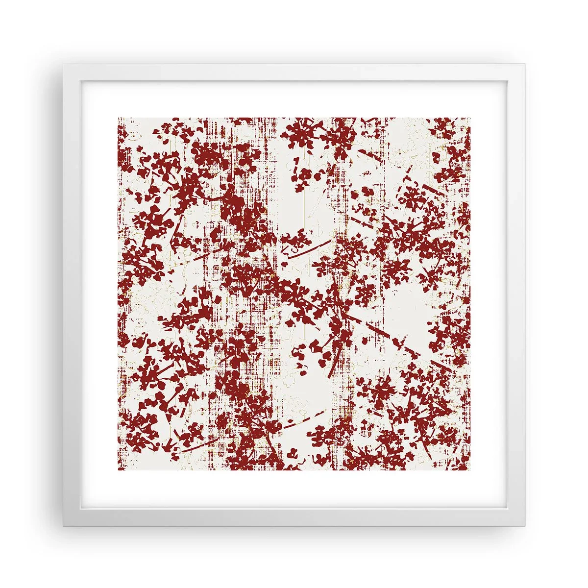 Plakát v bílém rámu - Staré kaliko - 40x40 cm