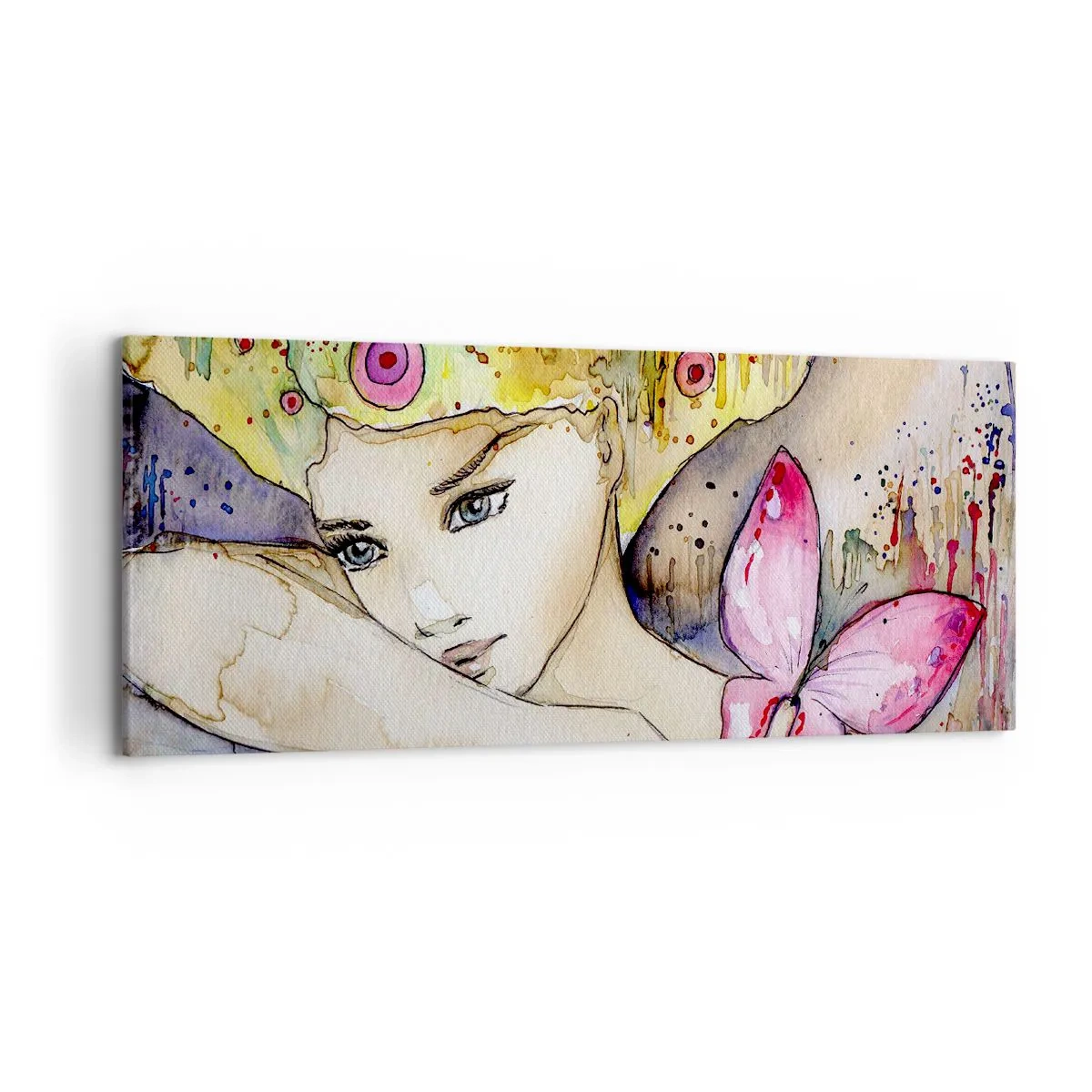 Obraz na plátně - Motýlí princezna - 120x50 cm