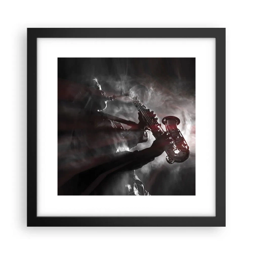 Plakát v černém rámu - V oparu jazzu - 30x30 cm