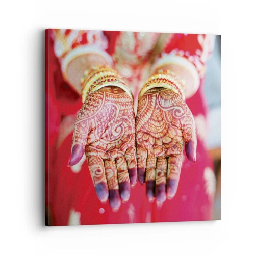 Obraz na plátně - Připravená chytit štěstí - 30x30 cm