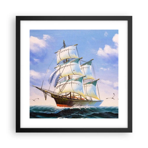 Plakát v černém rámu - Hrdě s větrem - 40x40 cm