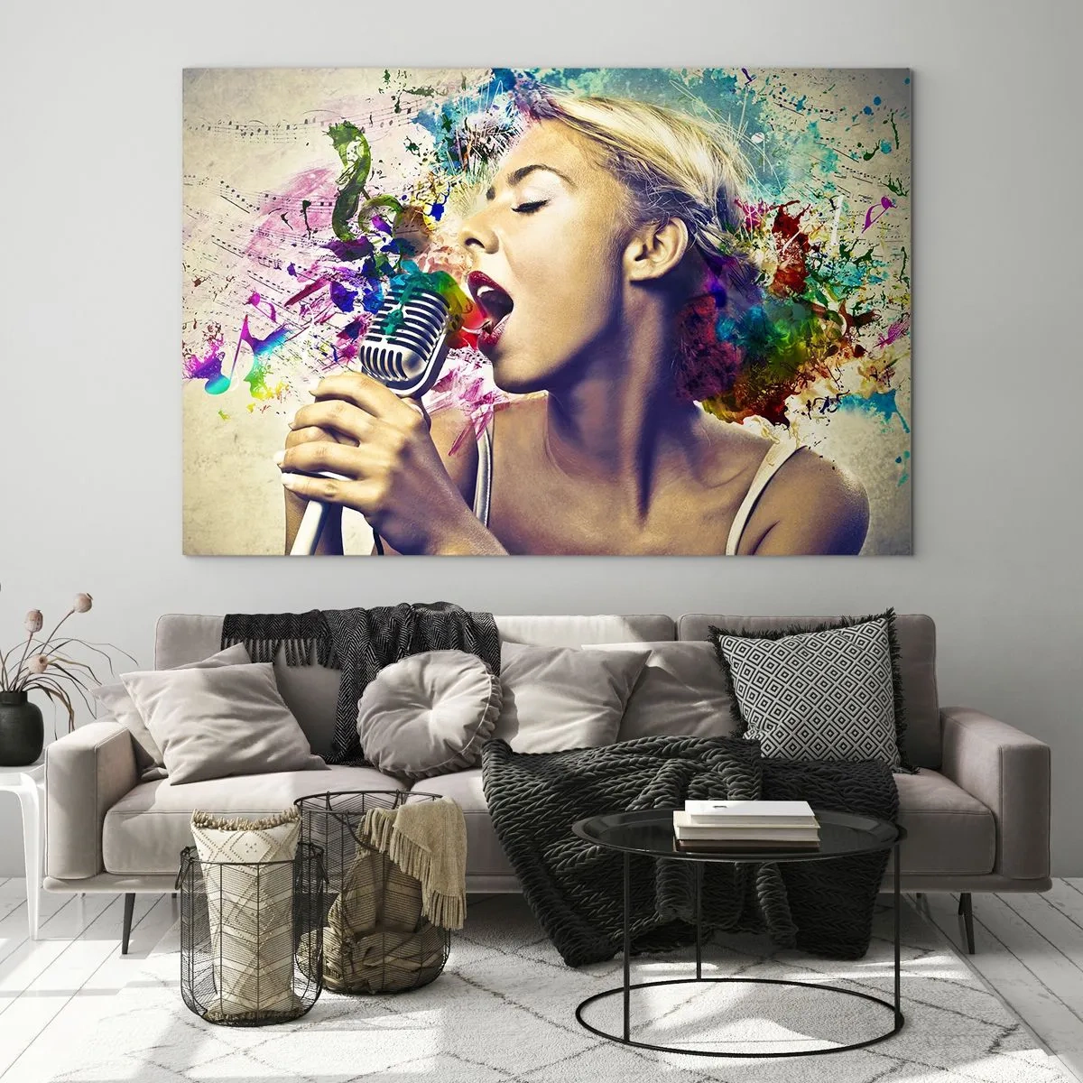 Obraz na skle - Pomalovat hlasem svět - 120x80 cm