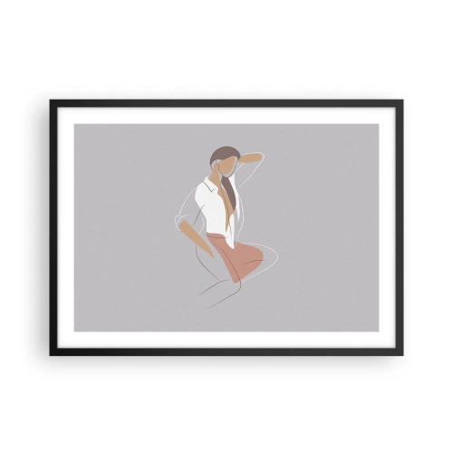 Plakát v černém rámu - Obrys půvabu - 70x50 cm
