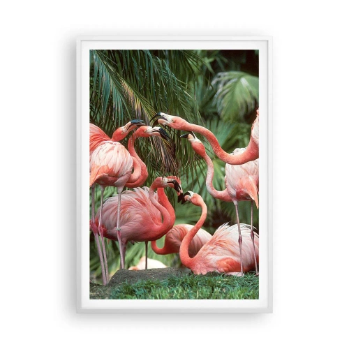 Plakát v bílém rámu - Odpolední drby - 70x100 cm