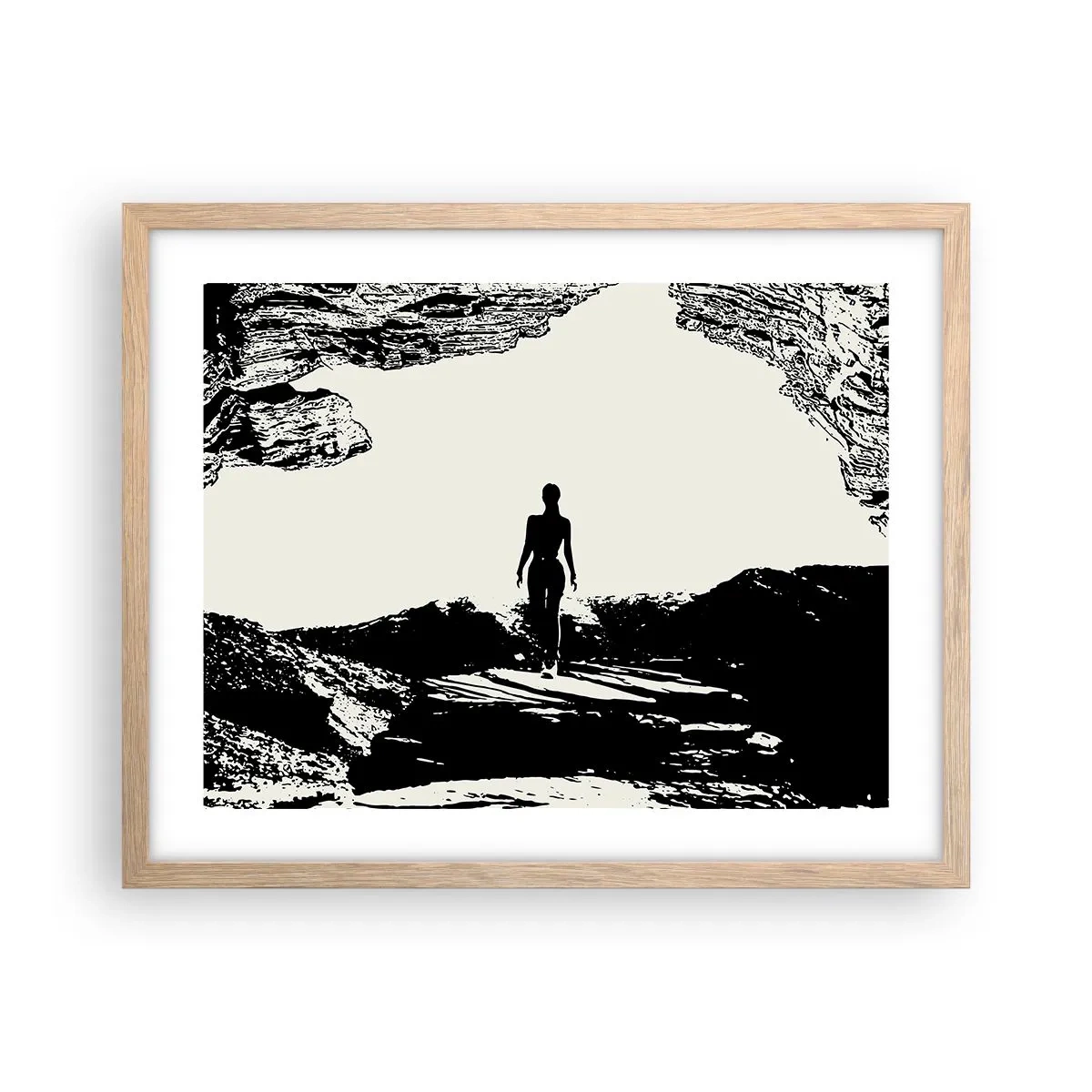 Plakát v rámu světlý dub - Nový pohled - 50x40 cm