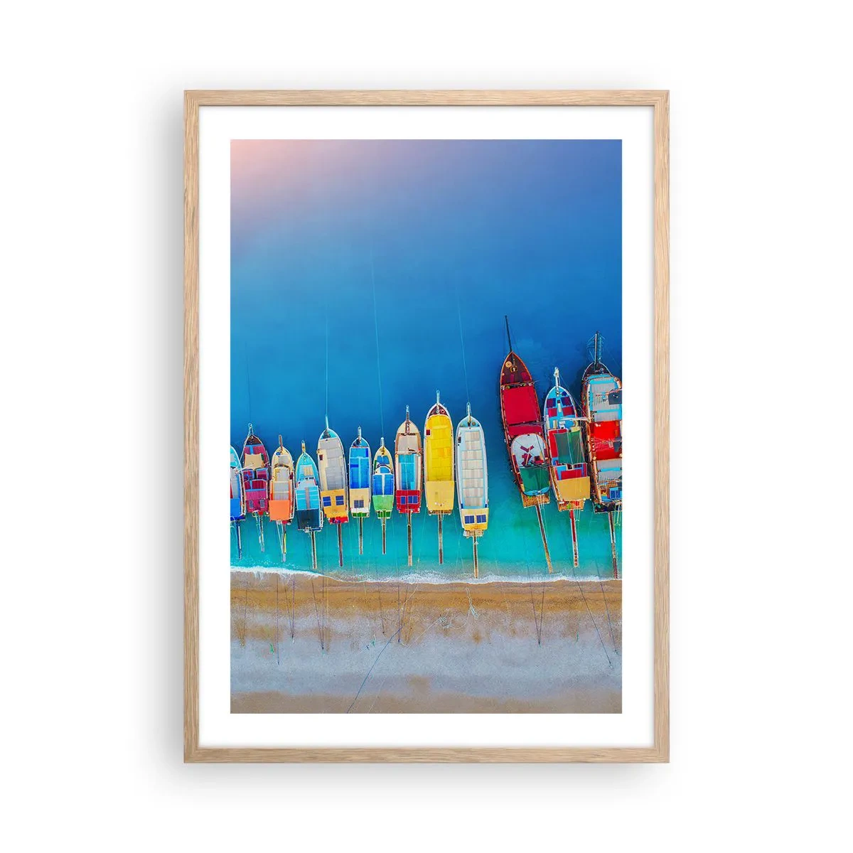 Plakát v rámu světlý dub - Z ptačí perspektivy - 50x70 cm