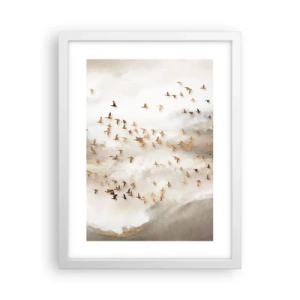 Plakát v bílém rámu - Je čas… - 30x40 cm