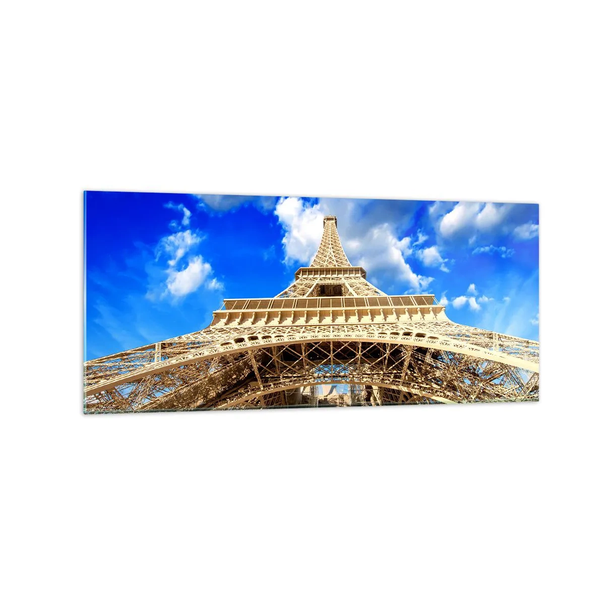 Obraz na skle - Dosáhnout na oblohu a mraky - 120x50 cm