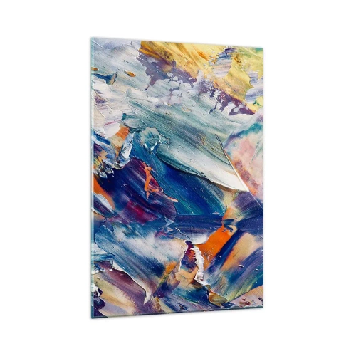 Obraz na skle - Chaos barev - 80x120 cm