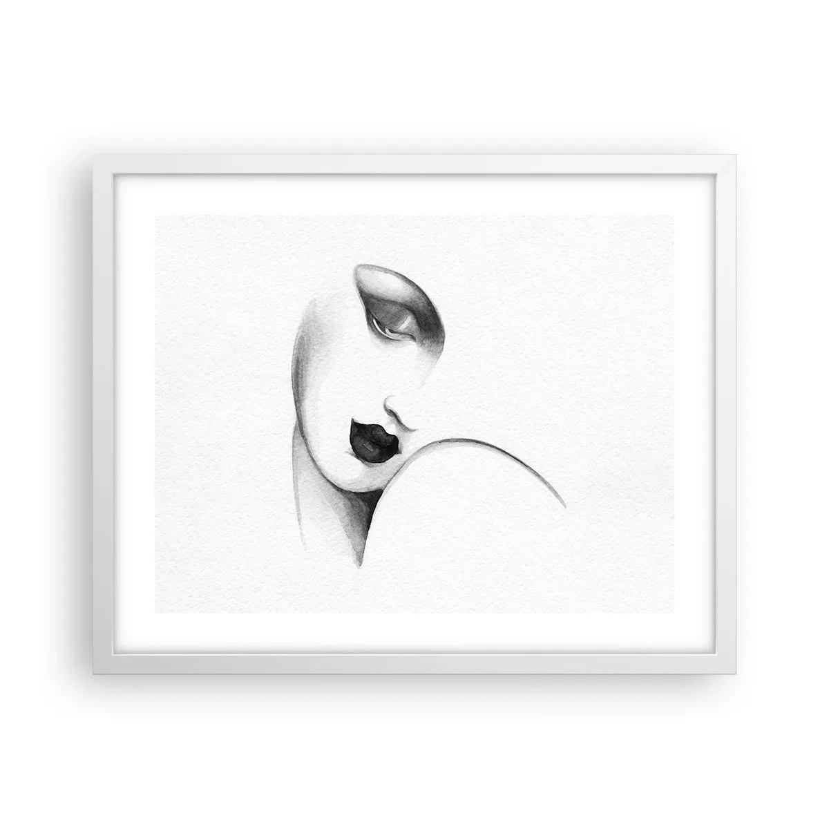 Plakát v bílém rámu - Ve stylu Lempické - 50x40 cm