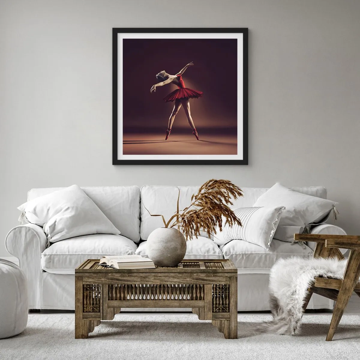 Plakát v černém rámu - Prima balerína - 60x60 cm