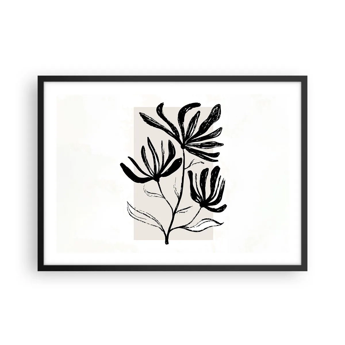 Plakát v černém rámu - Náčrtek pro herbář - 70x50 cm