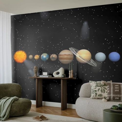 Fototapeta Samolepicí Deluxe Sticker - A planety šílejí, šílejí… - Vesmír a astronomie, Sluneční Soustava, Planety - 150x105 cm