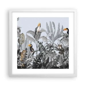 Plakát v bílém rámu - Africká pohádka - 40x40 cm