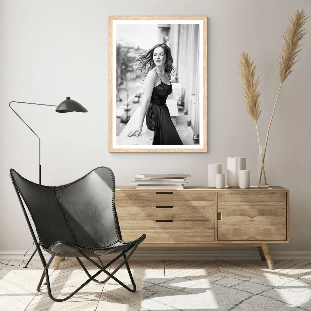 Plakát v rámu světlý dub - Určitě Pařížanka - 50x70 cm