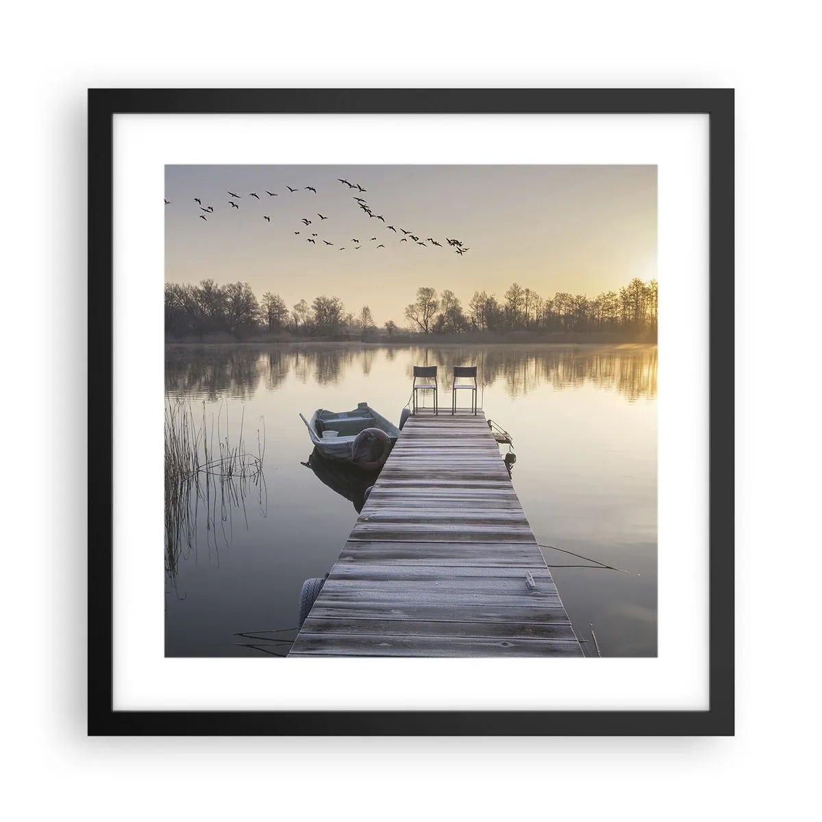 Plakát v černém rámu - Časem se vrátím - 40x40 cm