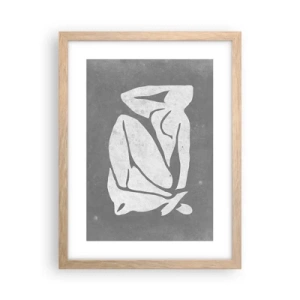 Plakát v rámu světlý dub - V zádumčivosti - 30x40 cm