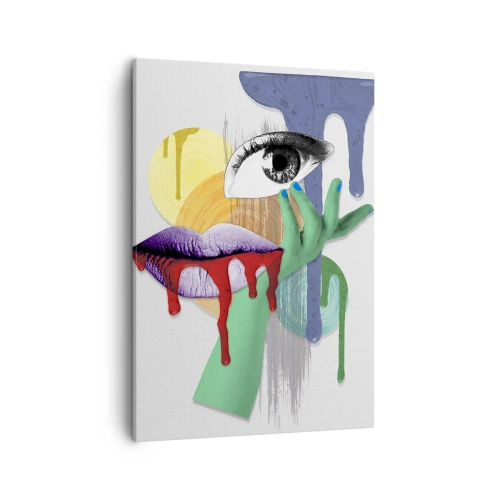 Obraz na plátně - Zdeformovaný portrét - 50x70 cm