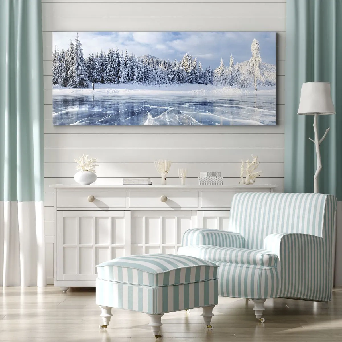 Obraz na plátně - Oslnivý a krystalický pohled - 100x40 cm