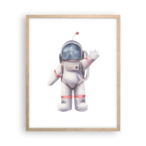 Plakát v rámu světlý dub - Tak zatím! - 40x50 cm