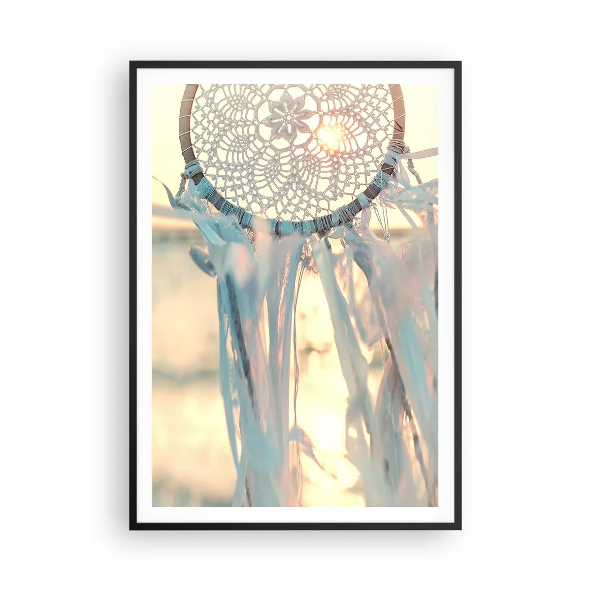 Plakát v černém rámu - Krajkový totem - 70x100 cm