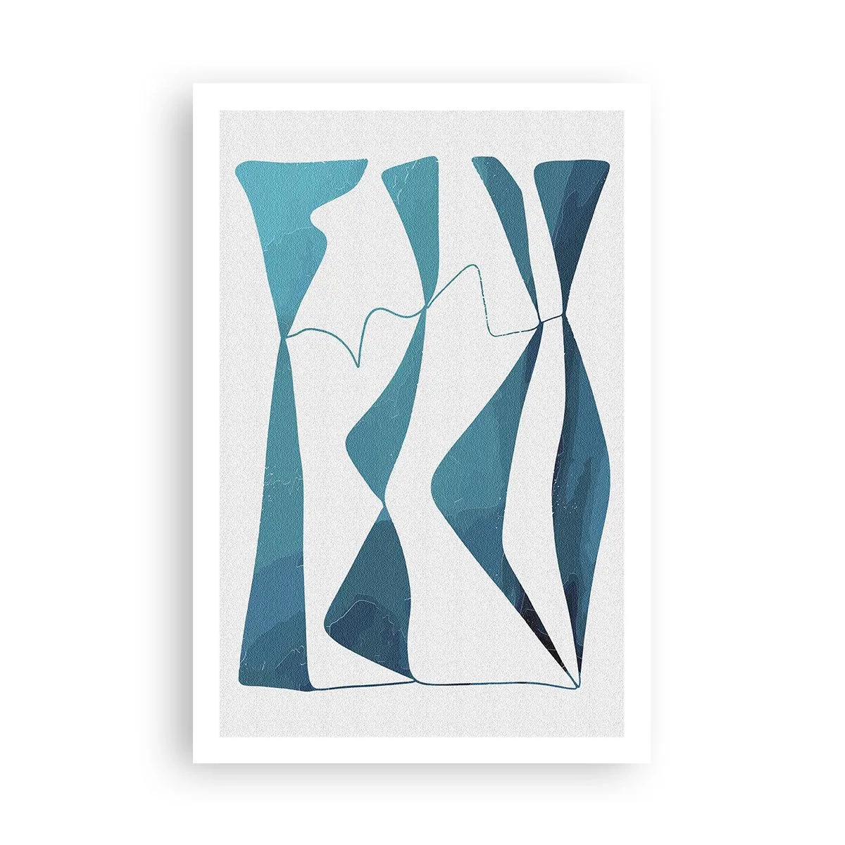 Plakát - Abstrakce: tyrkysový vztah - 61x91 cm
