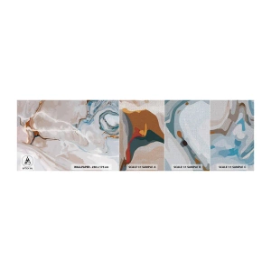 Vzor Fototapety Premium Canvas - Modré meandry pod bílou - Abstrakce, Kus, Moderní vzor - 100x30 cm